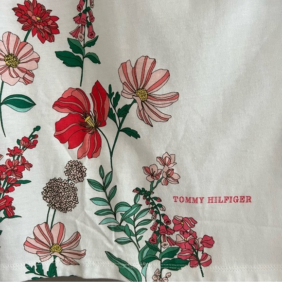 Tommy Hilfiger Graphic Tee Floral Summer Sleeveless Cotton Modal White Sz 3XL - Picture 6 of 9